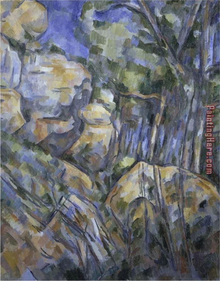 Paul Cezanne Rocks Near The Caves Above Chateau Noir C 1904